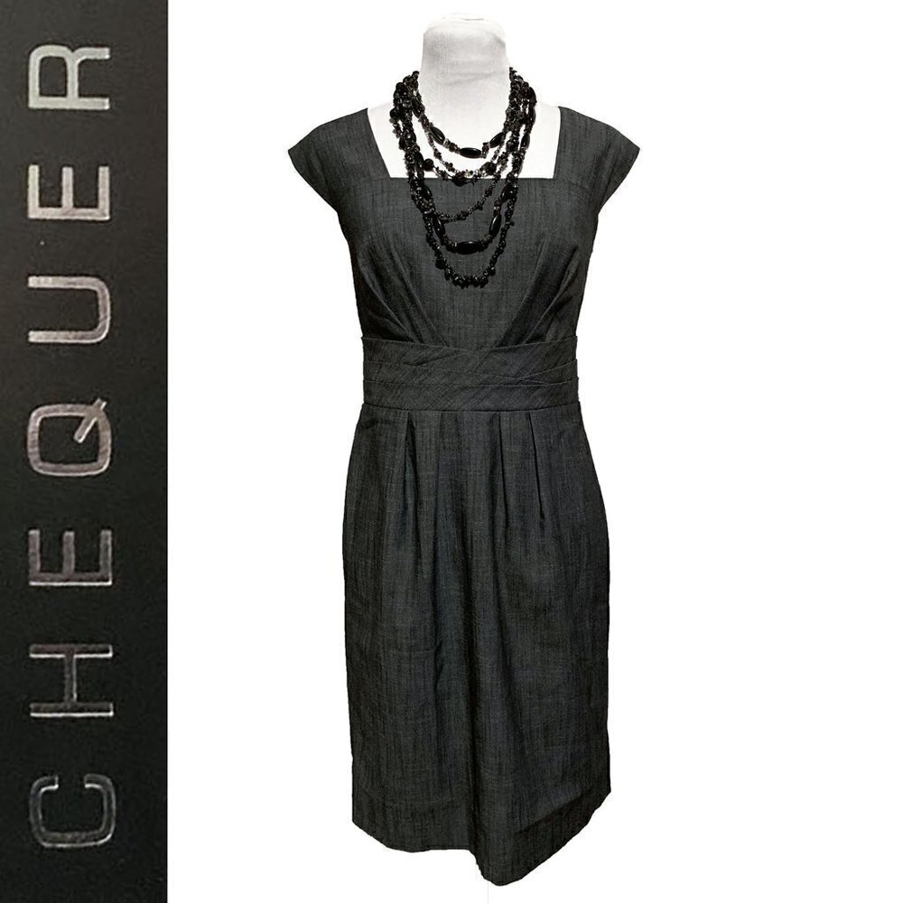 𝅺chequer Sheath Dress